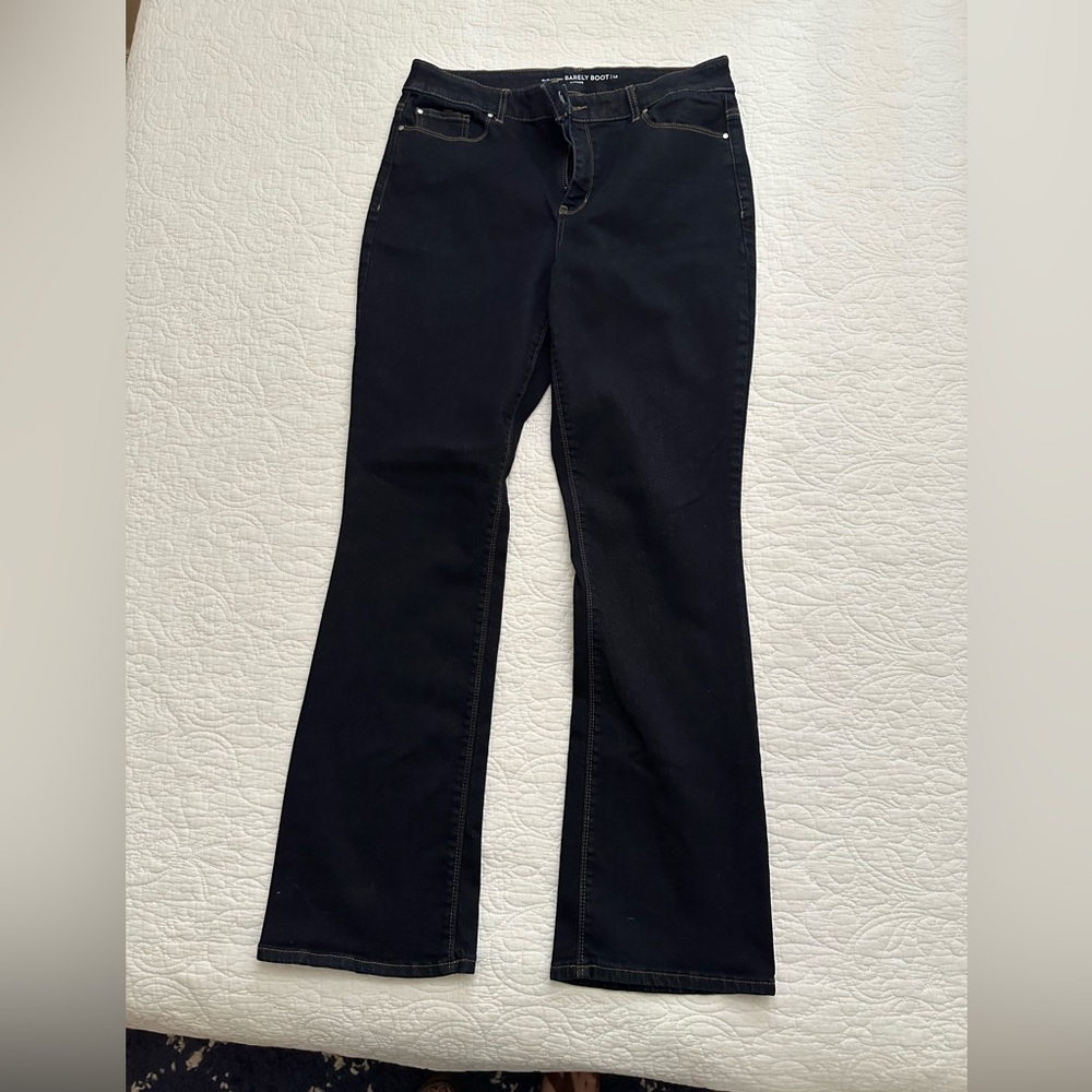 Chico's Platinum Barely Boot Jeans in Dark Blue